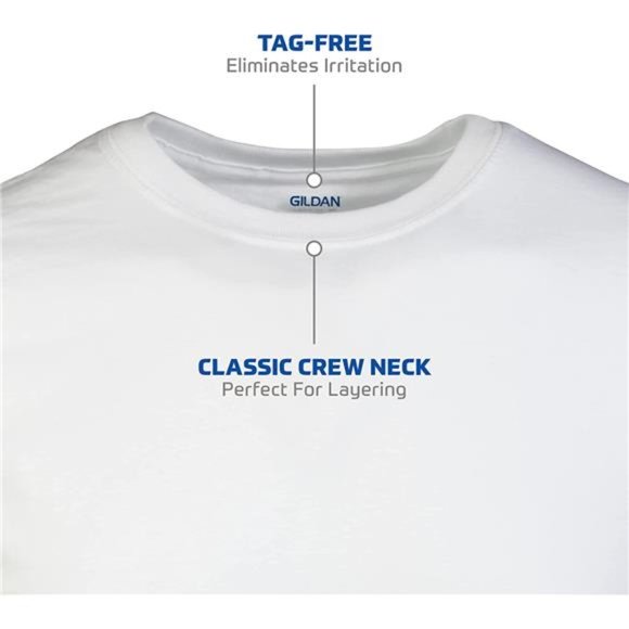 Men's Crew 100% Cotton T-Shirts 6-Pack - Picture 5 of 7